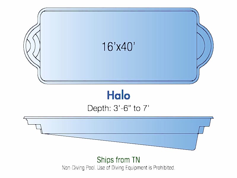 halo fiberglass pool