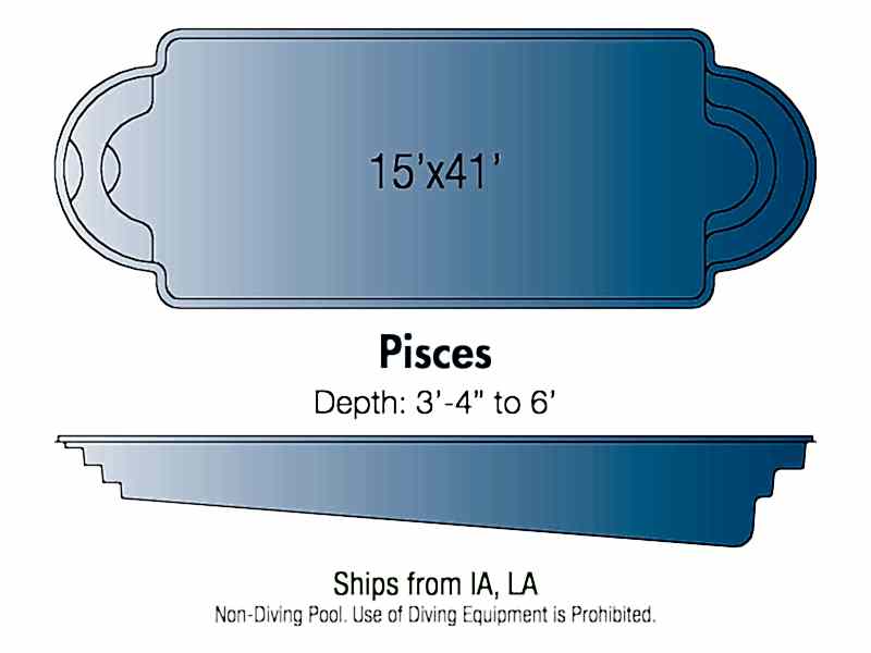 pisces fiberglass pool