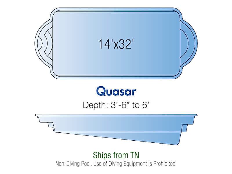 quasar fiberglass pool