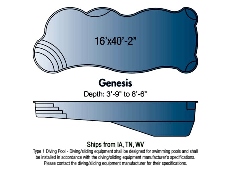 genesis fiberglass pool