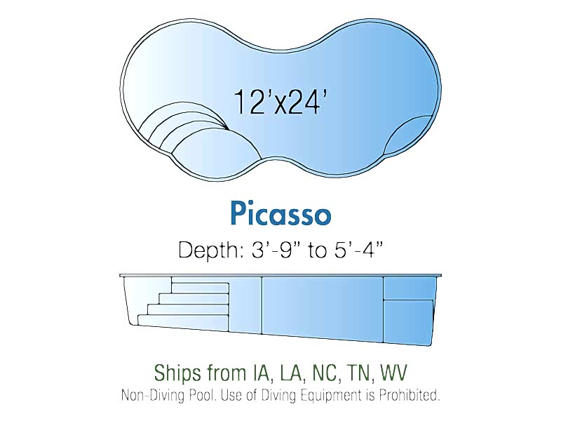 Picasso fiberglass pool