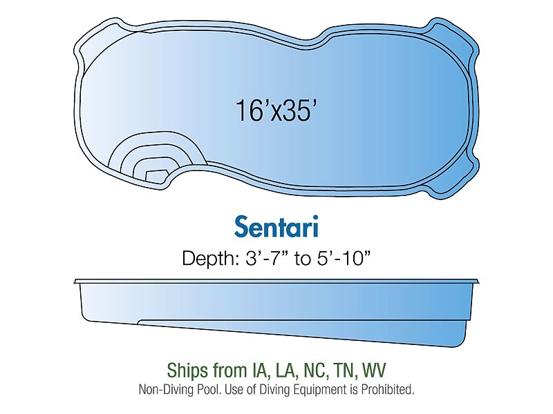 Sentari fiberglass pool