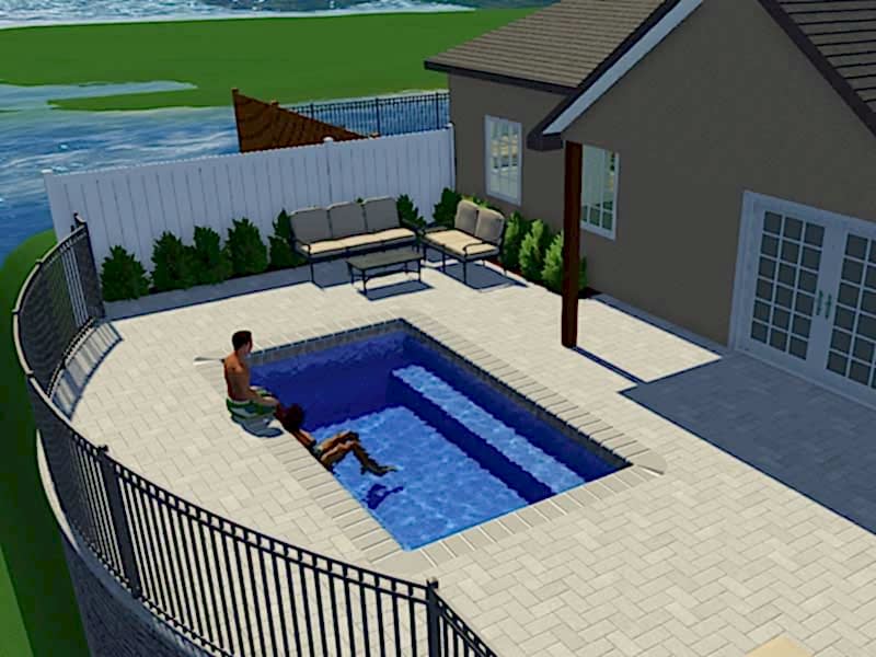 ariel fiberglass pool