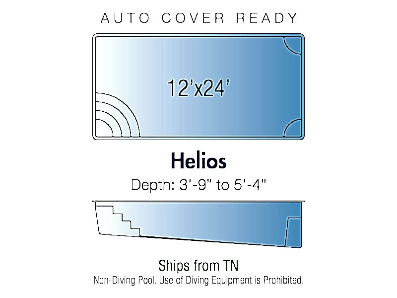 helios fiberglass pool