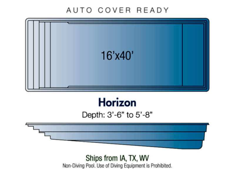 horizon fiberglass pool