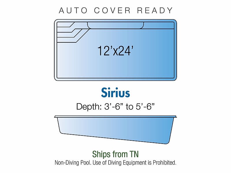 sirius fiberglass pool