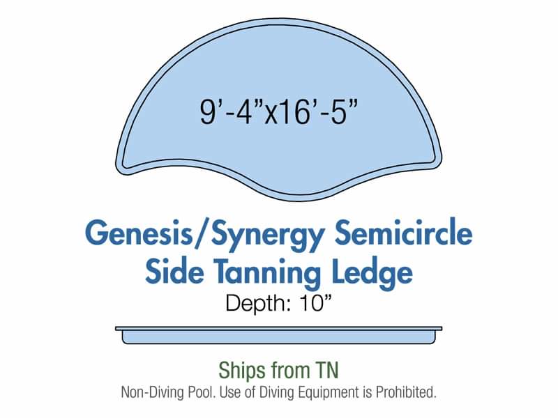 Genesis/Synergy Semicircle Side Tanning Ledge